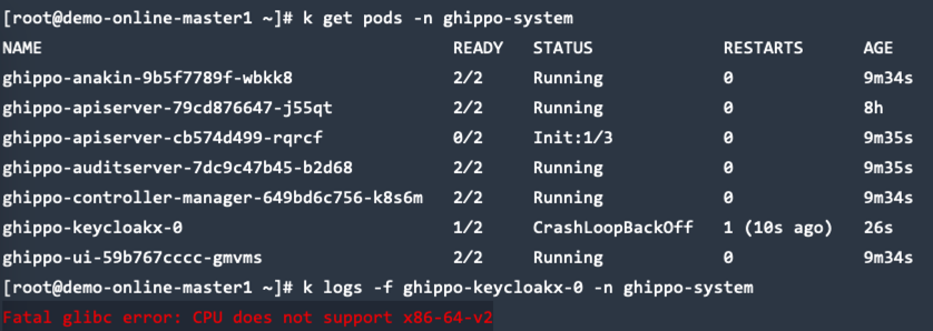 Keycloak CPU 不支持 x86-64-v2
