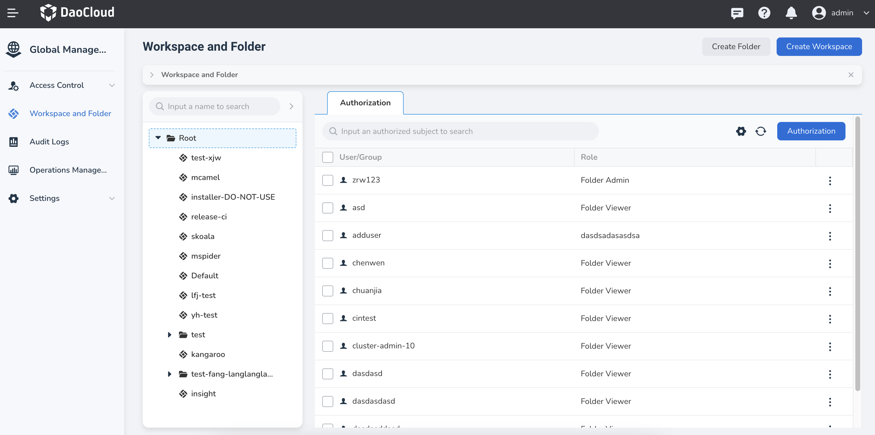 Create Workspaces